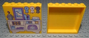 LEGO Wall 1x6x5 Dark Yellow With Decor - Picture 1 of 1