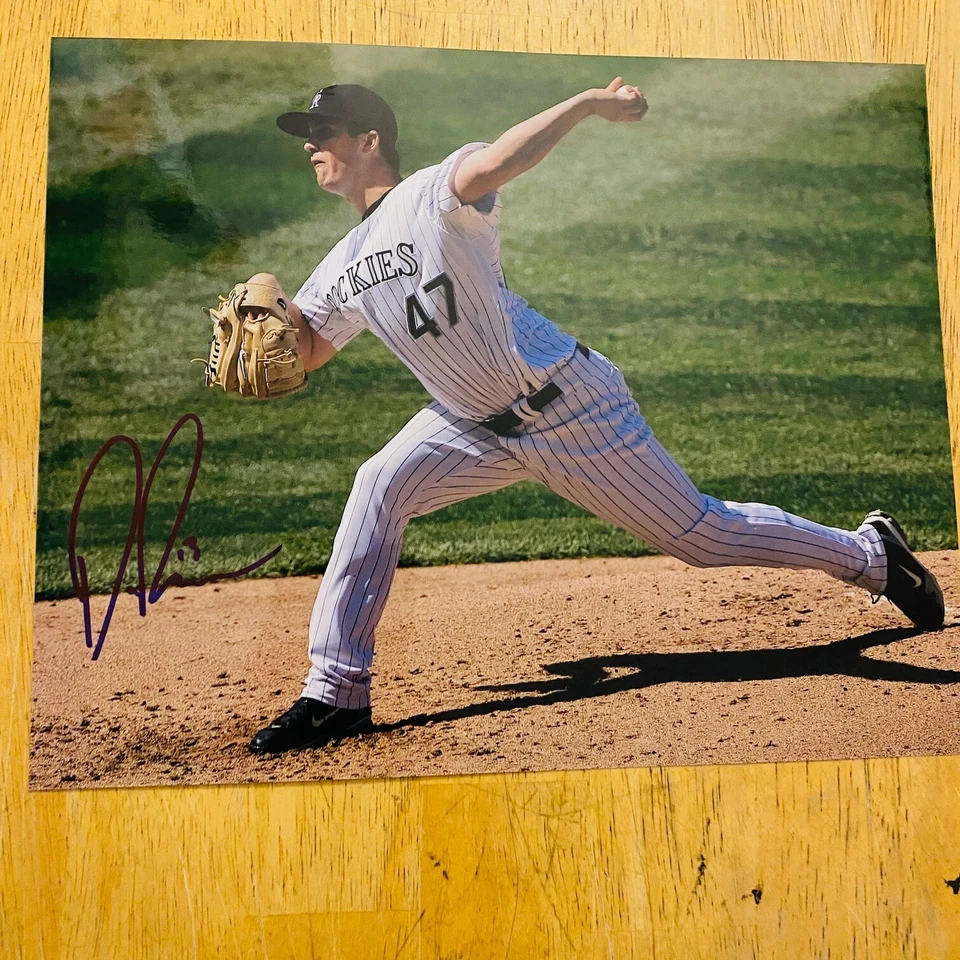 FOTO 8X10 FIRMADA/AUTOGRAFIADA POR DREW POMERANZ ROCKIES ¡BONITA!! Foto 1 de 1