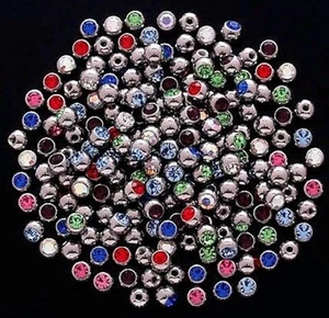 1pc 14g 5mm Body Jewelry Replacement CZ GEM Ball For Belly Labret Barbell Rings - Picture 1 of 6