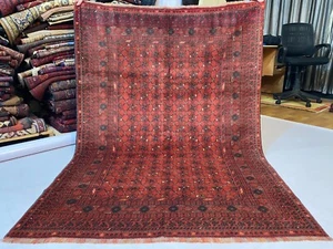 Antique Afghan Turkish Bokhara Rug 4x6 Handmade Bashiri Oriental Wool Area Rug - Picture 1 of 20