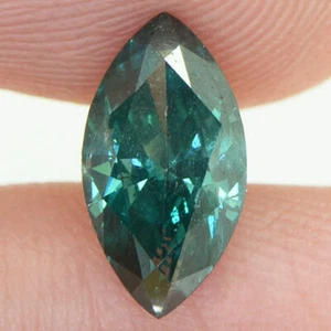Lose Marquise Form Diamant Fancy grüne Farbe 1,09 Karat VS2 zertifiziert verbessert - Bild 1 von 9