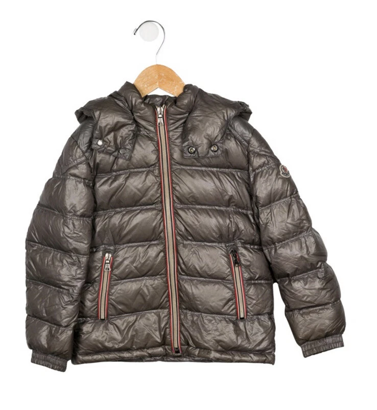 Moncler Niños Niños Plumón Abrigo Taupe Gris Talla 6 (2525256) Corre Pequeño Foto 1 de 2