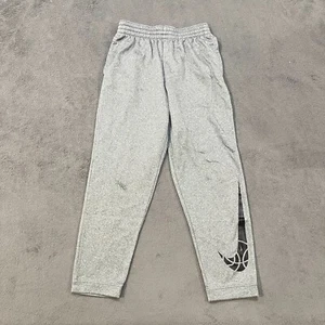 Nike Therma Fit Gray Athletic Basketball Trouser Pants Youth Size L - Picture 1 of 7