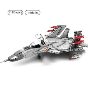 Militär Chinesisches J-15Carrier Kampfflugzeug Fliegender Hai Modellbausteine - Bild 1 von 11