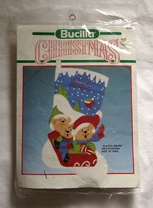 Bucilla Playful Bears Weihnachten Filzstrumpf Set Neu 82731 - Bild 1 von 2