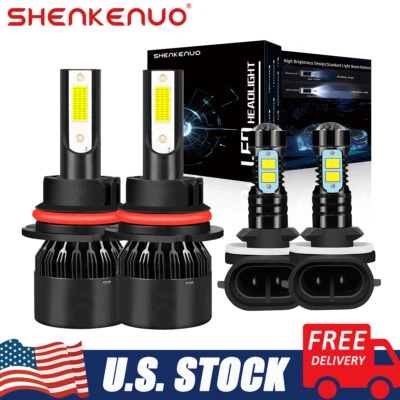 For 2004 2005-2007 Saturn ION 6000K LED Headlight Bulbs Hi/Lo Beam+Fog Lamps kit - Image 1 of 4