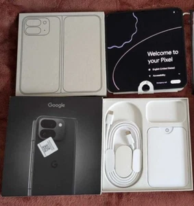 Mint Google Pixel 9 Pro Fold 256GB Obsidian Black Unlocked Warranty Dec 2025 - Zdjęcie 1 z 9