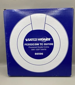 Satco Hygrade Flourescent Double Circline 55W Soft White Ring FC552C/SW TC GU10Q - Picture 1 of 3