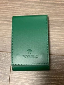 ROLEX Watch Case Green Leather Protection Soft Watch Holder Travel Pouch - Picture 1 of 3