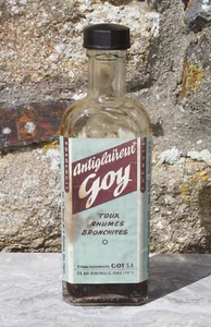 Bouteille en verre ancienne de sirop Antiglaireux Goy - Picture 1 of 5