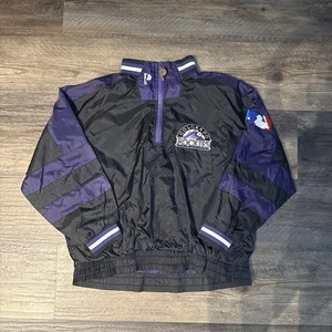 Giacca media reversibile giovanile vintage Pro Player Colorado Rockies Baseball MLB - Foto 1 di 10
