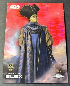 2025 Topps Chrome Star Wars Red /5 Captain Blex Debut Refractor SP #15 Acolyte - Picture 1 of 2