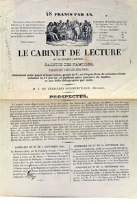 Publicité journal poltitique et littéraire Cabinet de Lecture 1841 - Imagen 1 de 4