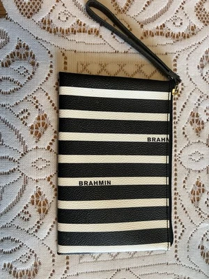 {BRAHMIN } PULSERA ~ Rayas blancas y negras Foto 1 de 3