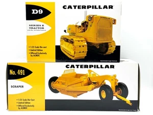 1/25 Caterpillar D9 w/ Cable Control and No. 491 Scraper Set - Picture 1 of 5