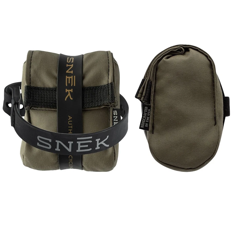 Olive Snek Roll Top Saddle & Frame Bag - Weather-Resistant Cordura, 1L Storage, - Image 1 of 1