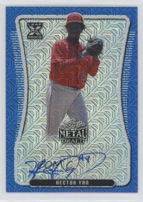 2020 Leaf Metal Draft Blue Mojo /10 Hector Yan #BA-HY1 Auto - Image 1 of 2