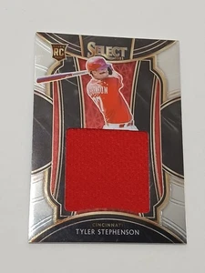 Tyler Stephenson Cincinnati Reds 2021 Panini Select Jersey Relic Rookie Card - Picture 1 of 2