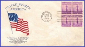 USA3 # 901 U/A GRIMSLAND FDC BL4 Torch of Enlightenment - Picture 1 of 1