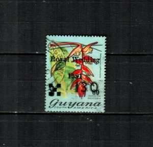 GUYANA Scott's 490 ( 1v ) Flowers Royal Wedding Surcharge F/VF Used ( 1982 ) #5 - Picture 1 of 1