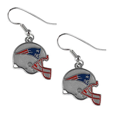 Sports Team NFL New England Patriots J Hook Dangle Logo Earring Set One Size Cover