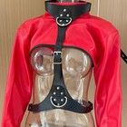 Asylum Straitjacket Straight Jacket Costume Body Harness Armbinder Cuples Red