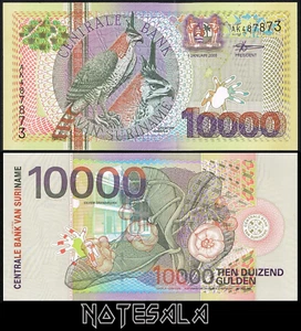 Surinam Suriname 10000 10.000 Gulden 2000 Pick-153 Serie AK487873 UNC KNAPP - Bild 1 von 1