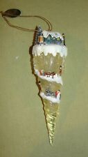 THOMAS KINKADE ICICLE VILLAGE ORNAMENT "HOME DELIGHTS THE HEART"