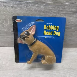Bell Chihuahua 2001 perro cabeza bobble asentiendo como nuevo en caja nuevo - Imagen 1 de 7