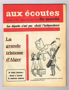 *** Aux écoutes du monde *** n° 1855 (05/02/1960) - La grande tristesse d'Alger - Picture 1 of 2