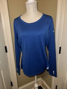 OGIO Endurance Reflective Running Athletic Shirt womens XL long sleeve Blue Ford - Picture 1 of 8