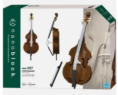 Nanobloco Instrumentos Contrabaixo Blocos de Construção Instrumento Nanoblocos Presente - Imagem 1 de 2