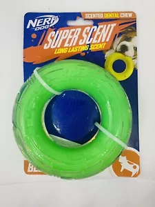 Nerf Dog Super Scent Long Lasting Ring Max Tuff Chew Dog Toy 5" Green NEW!!! - Picture 1 of 13