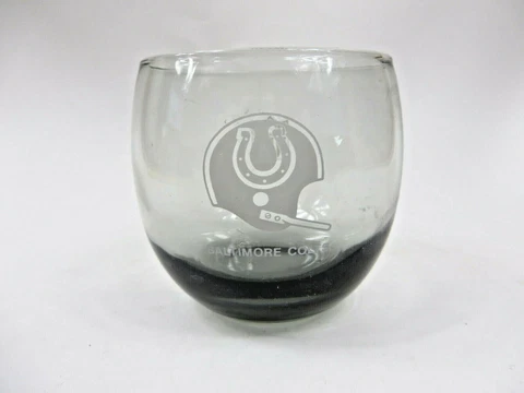 Vtg Baltimore Colts Football Helmet Smoky Bar Rocks Glass NFL Cover