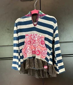 Girls Size 4 Authentic Twirly Girl Hooded Long Sleeve Tunic - Picture 1 of 2