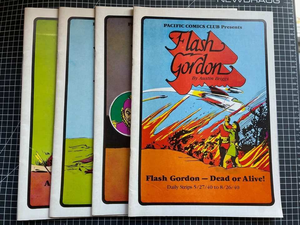 LOTE DE 4 PÁGINAS DIARIAS FLASH GORDON DEL CLUB DE CÓMICS DEL PACÍFICO GRAN TAMAÑO TPB AÑOS 1940-41 Foto 1 de 4