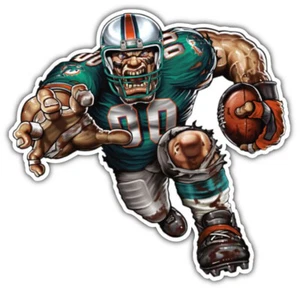 "Calcomanía pegatina con logotipo de fútbol americano deportivo de los Miami Dolphins de la NFL ""TAMAÑOS" - Imagen 1 de 1