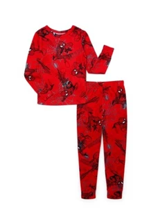Spiderman Boys Pajamas NWT Size 4 or 10 Red Black - Picture 1 of 1