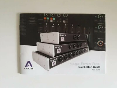 Apogee (Element Series | Bedienungsanleitung | Quick Start Guide | Fall 2016)  - Bild 1 von 2