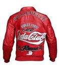 Crocodile Texture Red Real Leather Pelle Pelle Soda Club Bomber Jacket