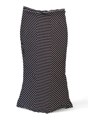 Vintage Mossimo Black & Taupe Striped Maxi Skirt – Size S - Image 1 of 4