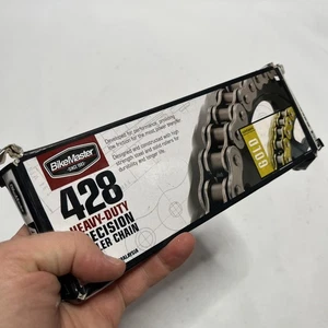 BikeMaster 428 Heavy Duty Precision Roller Chain Gold 428x120 - Foto 1 di 4
