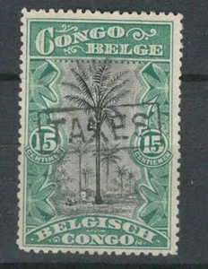 CONGO Belgium Colonies TREES PALMS TAXES OVERPRINTED USED STAMP LOT (CON 148) - Picture 1 of 1