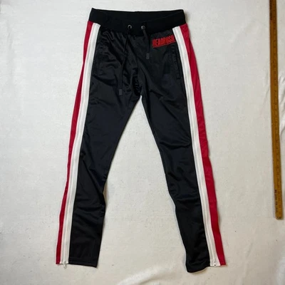 Pantalones de chándal HEADRUSH pequeños negros rojos blancos a rayas dobladillo con cremallera para hombre Foto 1 de 4