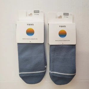 TWO (2) VUORI V1 Crew Unisex Medium Socks Hiking Outdoors Sports - Picture 1 of 5