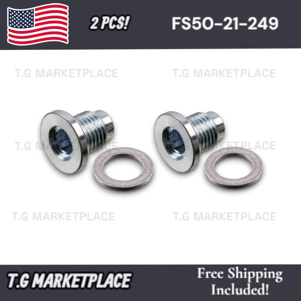 Enchufe de drenaje de transmisión automática Mazda FS50 2 piezas con junta CX-5 CX-7 3 5 6 RX-8 Foto 1 de 1