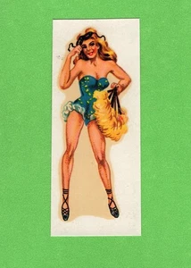 VINTAGE ORIGINAL 1948 FRENCH "GLAMOUR GIRL" MODEL PINUP WATER DECAL ART 3 NICE! - Picture 1 of 2
