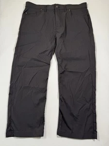 Prana Pants Mens 38x26 Gray Chino Slim Fit Brion II Nylon Stretch Outdoor Hiking - Picture 1 of 9