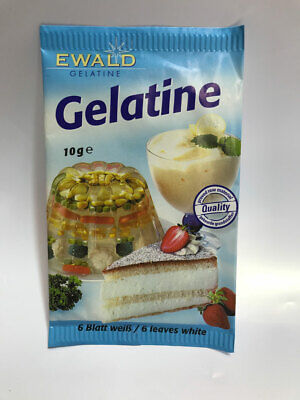 EWALD GELATINE SHEETS X 3  German Leaf Gelatine Gold (6 Per Pack) • 16.99$