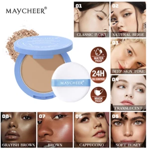 Lasting Waterproof Face Powder Oil Control Natural Matee Flawless Beauty Powder - Picture 1 of 19